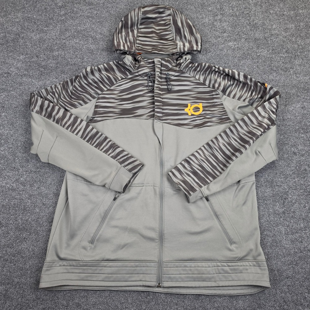 Nike KD Full Zip Hoodie Men's XXL Klutch Hyper Elite Therma-Fit Gray 686189-037